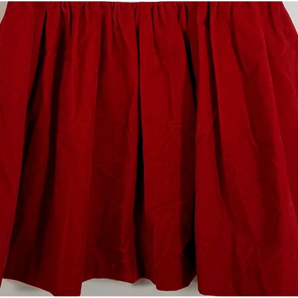 Primrose Pink Dress Red White Colored Size 3T Velvet Vintage Baby Girl - Picture 4 of 6